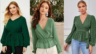 Hermosa blusa de manga larga para mujer / Última moda de blusa para mujer 2022 -