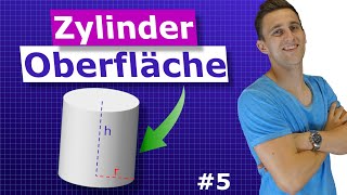Oberfläche eines Zylinders berechnen | Erklärung der Formel und Beispielaufgabe |#5