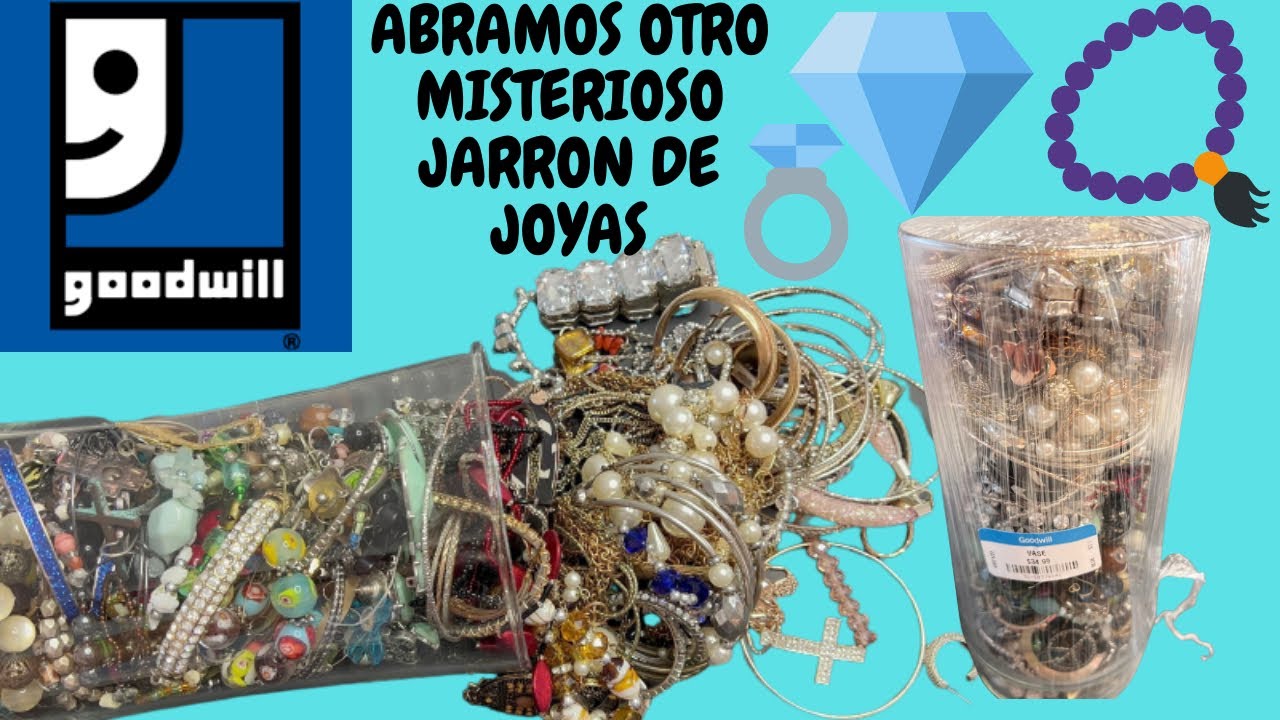 Jewelry /Joyeria de segunda mano. Abramos otro misterioso jarrón de joyas de Goodwill. 4K #unboxing