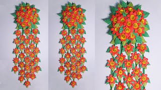 Easy Paper Wallmate/Diy Paper Flowers Home Decor/Wall Hanging Craft Idea/Origami Flower Wall Art