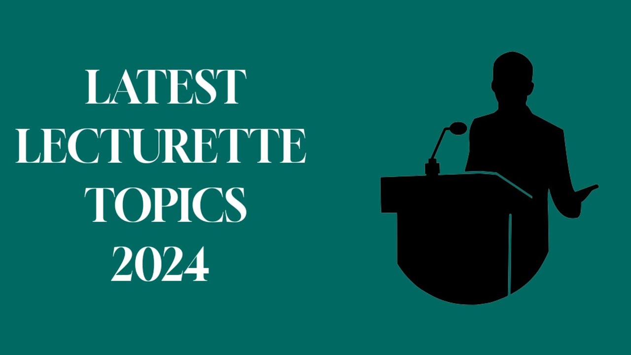 LATEST LECTURETTE TOPICS 2024 | SSB INTERVIEW - YouTube