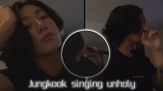 Jungkook Singing Unholy On Weverse 😮🔥
