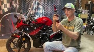 Conclusion of the rear shock install, upgrade for my 2022 Lifan KPR 200 screenshot 4