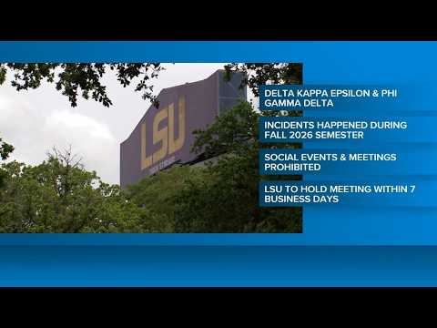 2 LSU fraternities suspended for possible hazing