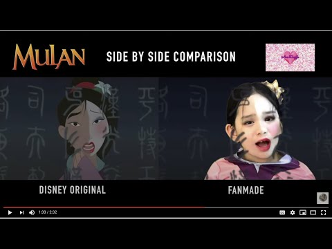 Reflection - Mulan (cover) | Mulan in Real Life |  Side by Side Comparison