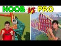 MINECRAFT NOOB VS PRO CONSTRUINDO MONTANHA RUSSA