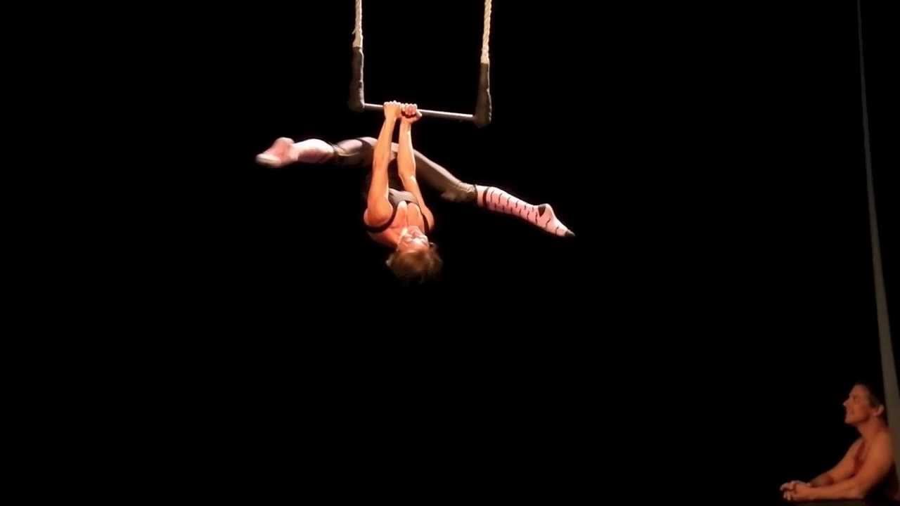 T Dinwiddie improvising in trapeze class