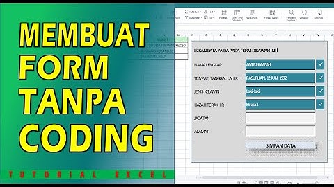 Membuat Form Input Excel Tanpa Coding