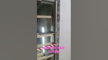 Steel door frame three level grouting with non shrink grout. (using Webertec 301)