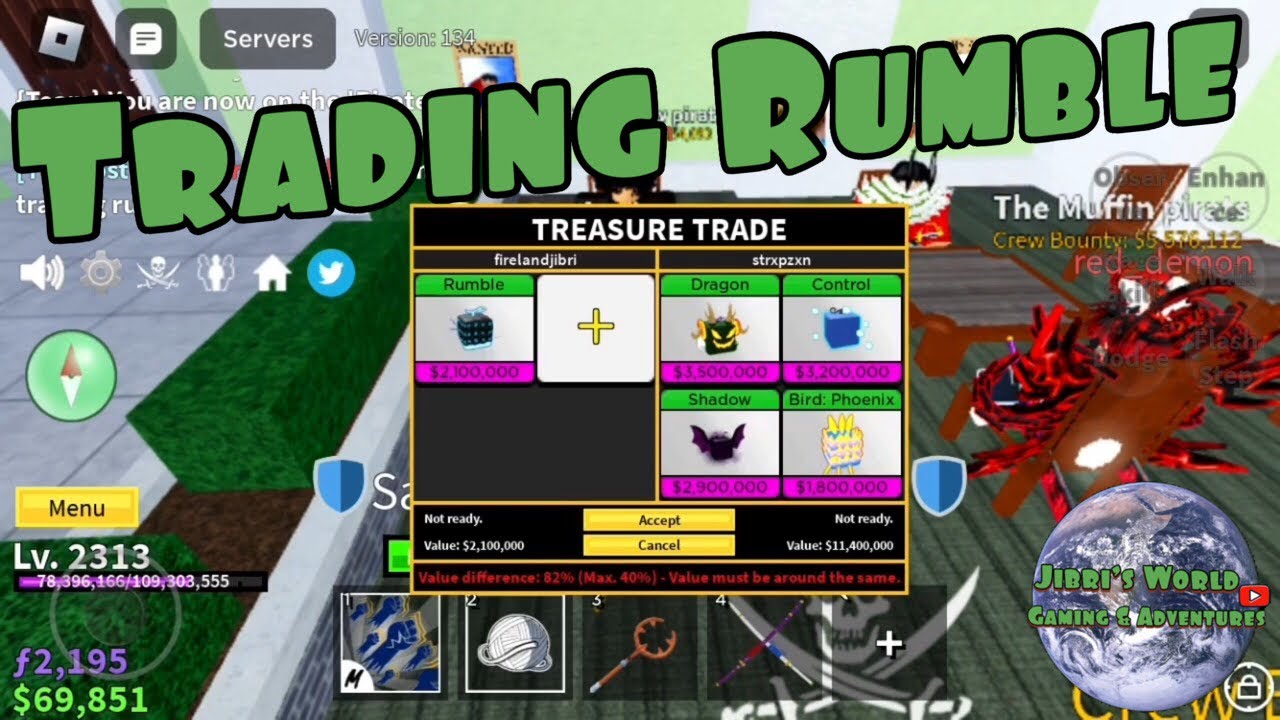 Blox Fruits Rumble Trading. #bloxfruits #roblox #rumble @JibrisWorld 