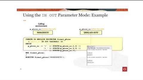 Creating Procedures in oracle pl sql workshop