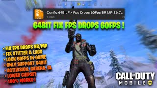 64BIT FIX FPS DROPS 60FPS CONFIG IN COD MOBILE | FIX LAGS BR/MP | CODM CONFIG S6 screenshot 3