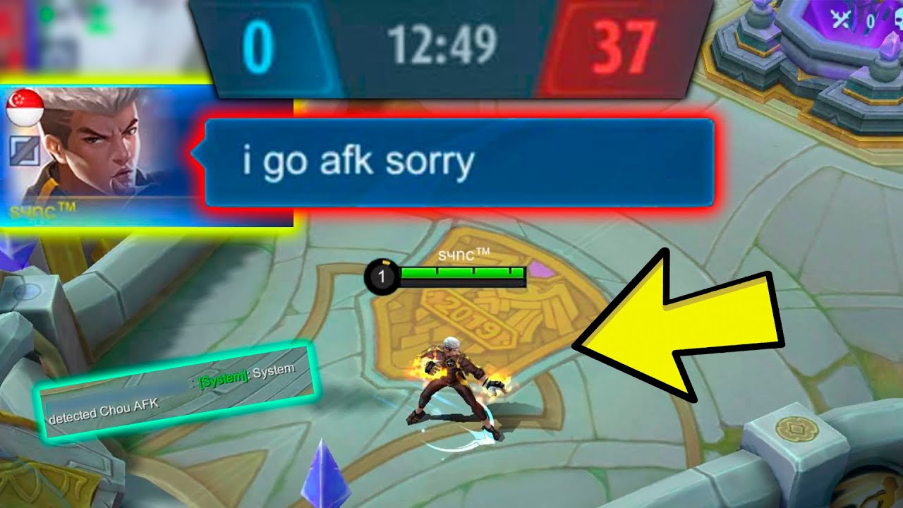 Prank Top 1 Chou AFK | SYSTEM BAN ME AFTER MATCH?! - Mobile Legends