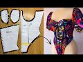 How to sew this beautiful corset blouse with puff sleeves easy sewing tutorial