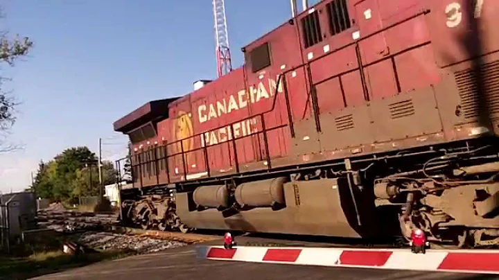 POWER-MOVE ! CP 244 w/ CP 5908, CSX 7863 & CP 9776 all hooked E.S. Eastbound thru Streetsville