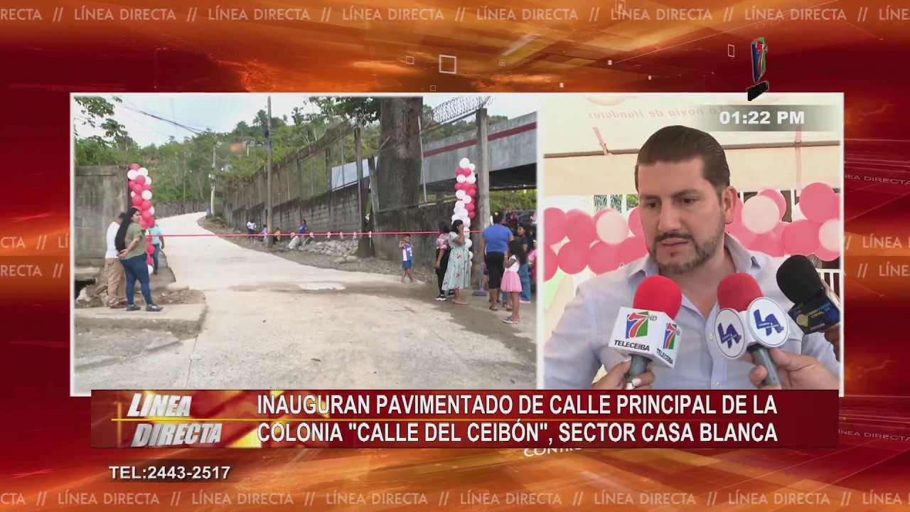 Inauguran pavimentación en el sector ''Calle del Ceibón'' en la colonia Casa Blanca de La Ceiba