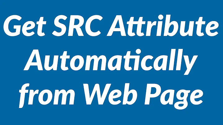 Get src attribute automatically from img tag in web page with vba