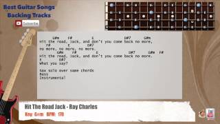 Video thumbnail of "🎻 Hit The Road Jack - Ray Charles Bass Backing Track with scale, chords and lyrics"