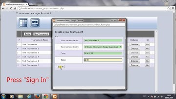 Pool Tournament Manager - How to create a new Tournament - The Startscreen