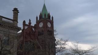 Derry Guildhall in Londonderry chiming 10