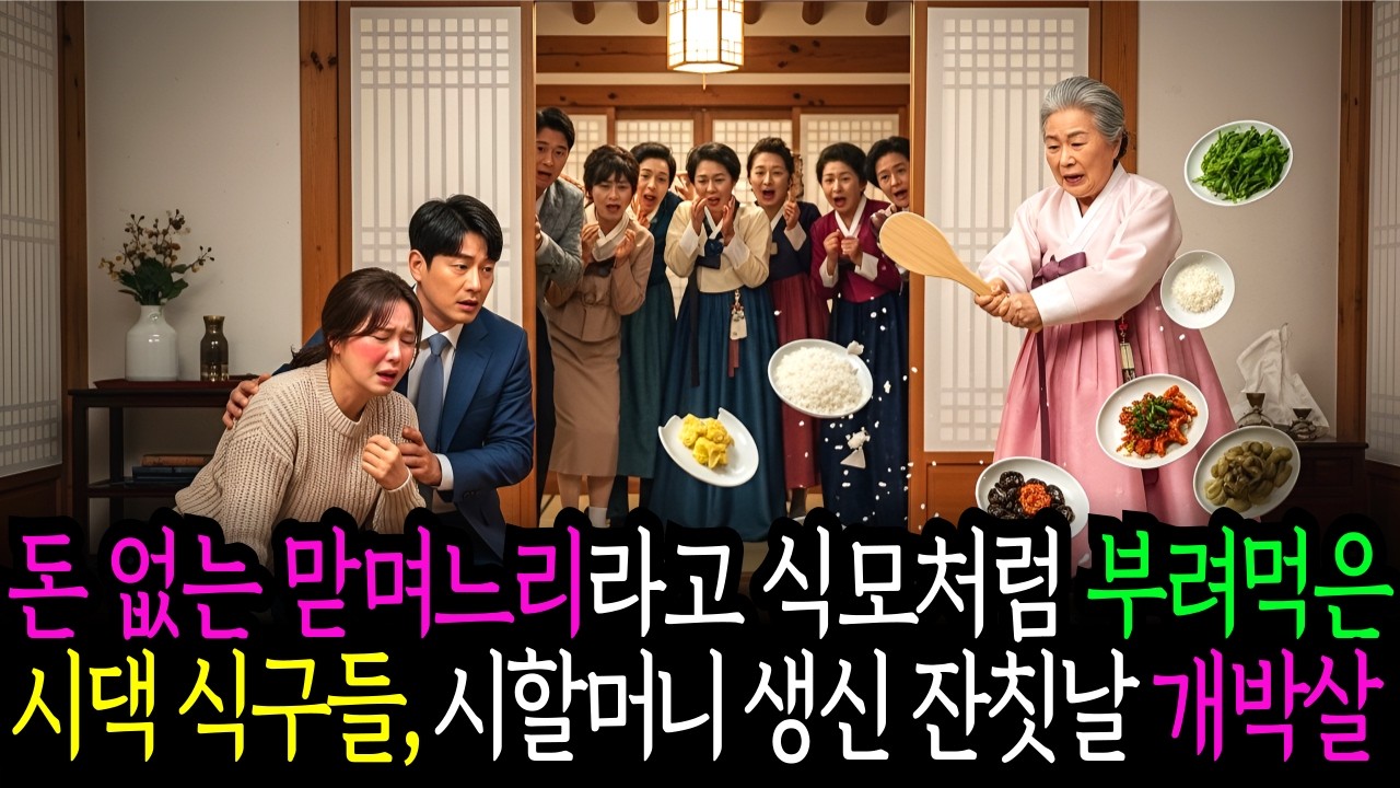 돈 없는 며느리라고 식모 취급한 시댁 식구들, 시할머니 생신 잔칫날 집안 개박살나고 | 오디오북| 사이다사연 | 반전사연|