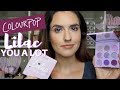 NEW ColourPop LILAC YOU A LOT Palette | Swatches + Purple Halo Eye Tutorial