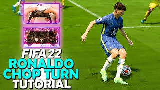 One of the BEST SKILL MOVES for KEEPING POSSESSION in FIFA 22 | RONALDO CHOP TURN | FIFA 22 TUTORIAL