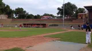 Sam DiMatteo base hit bunt against Santa Fe