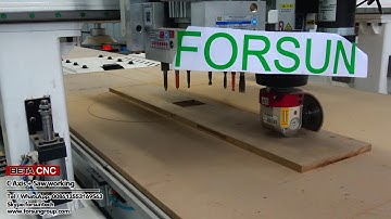 FORSUN ATC CNC Router with HSD C axis+saw  for wood Furniture Making