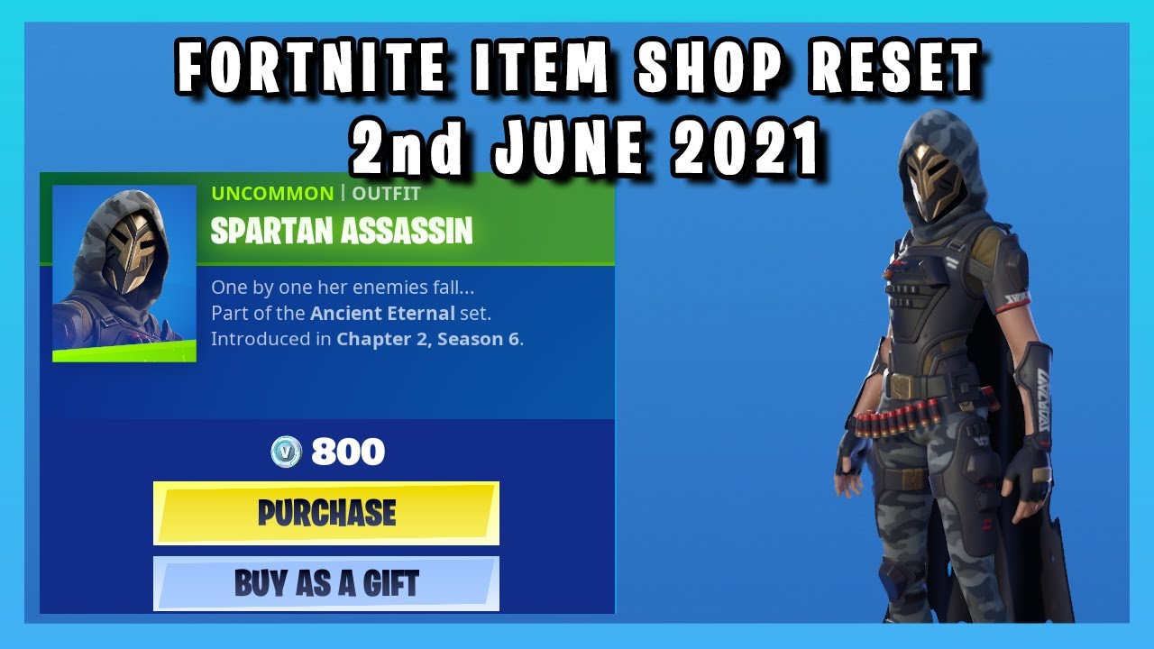 *NEW* SPARTAN ASSASSIN SKIN! (Fortnite Item Shop Reset 2nd June 2021