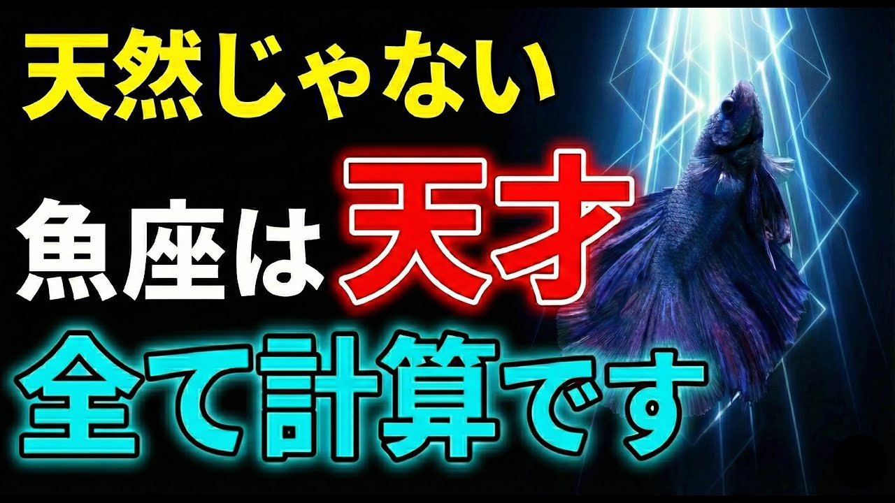 【99%が騙されている】魚座の「天然」は演技です。実は12星座No.1の「計算高い天才」