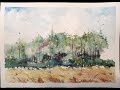 ACQUERELLO TUTORIAL PAESAGGIO : &quot;SCORCIO DI NATURA&quot; - watercolor easy painting - Landscape demo