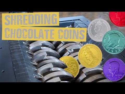 Shredding Chocolate Coins - Shredding Stuff