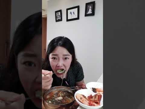 메밀국수 아지메 먹방 쑥갓국수 mukbang