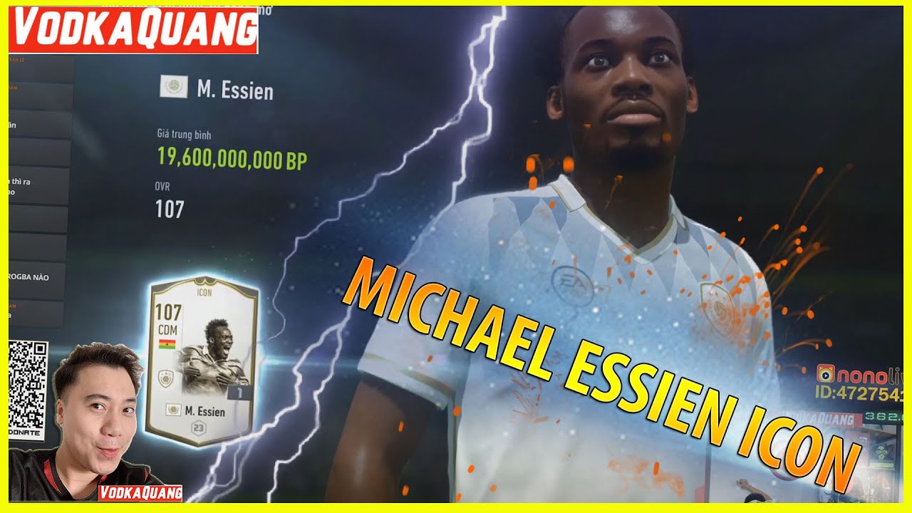 Vodka May Mắn | Mở thẻ ra Siêu CDM MICHAEL ESSIEN ICON Fifa Online 4
