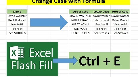 Excel Flash fill magic easy use. Change text to Upper case, Lower case and Proper case