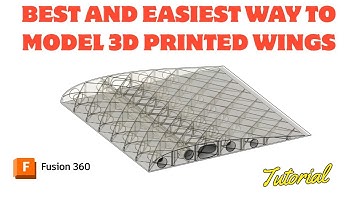 Best and easiest way to model 3D printed wings in Fusion 360/CAD Tutorial