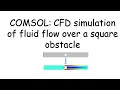 COMSOL Multiphysics: CFD Simulation of Flow over a Square Obstacle