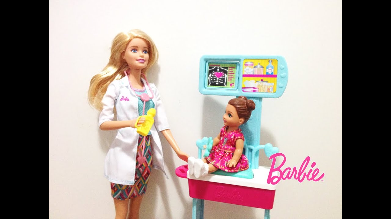 Boneca Barbie Medica Pediatra Com Bebes Mattel Original