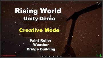 Rising World - Unity - Creative Mode - Paint Roller, Snow, Bridge