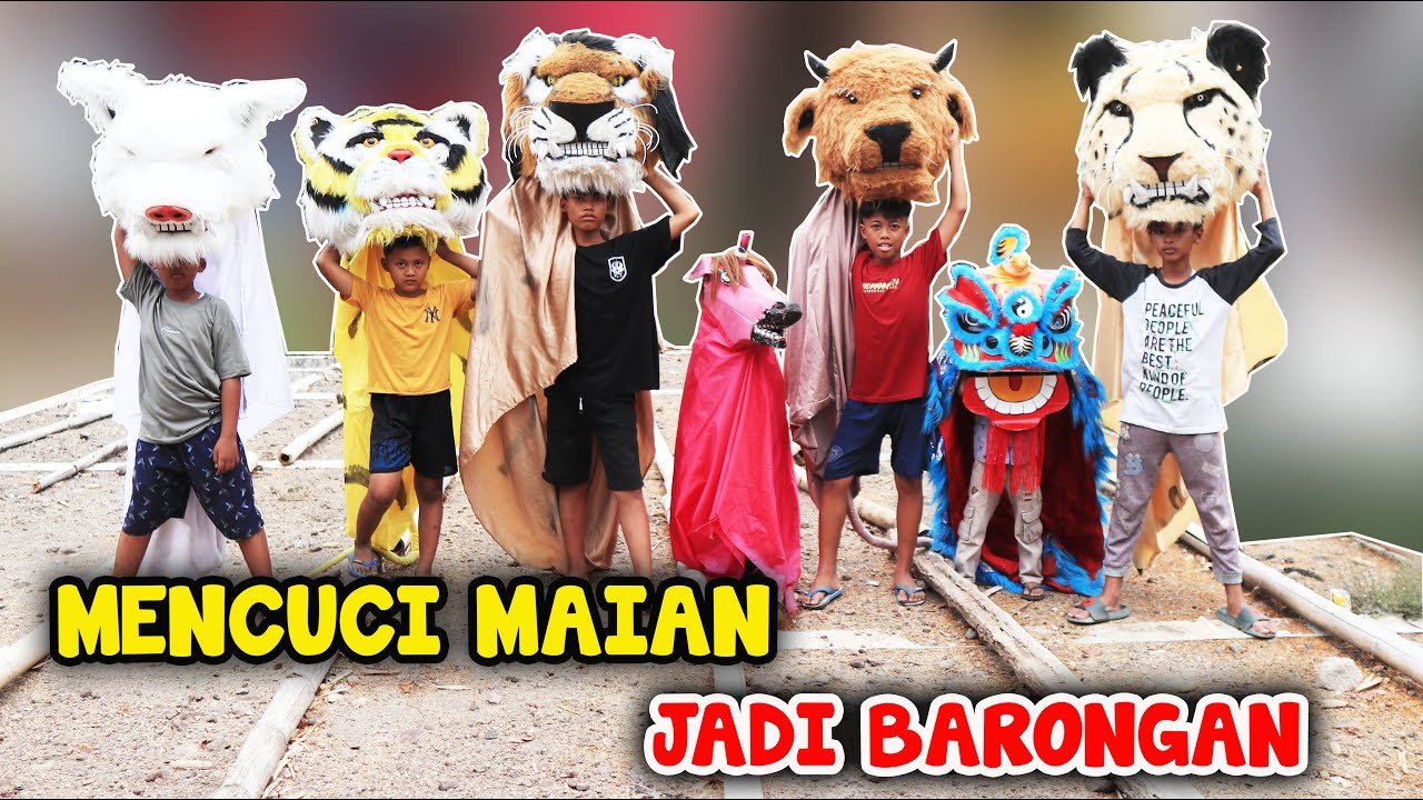 SaNdi ngeVlog MENCUCI MAINAN BISA JADI BARONGAN BARONGSAI SAPI KUDA BABI LUCU