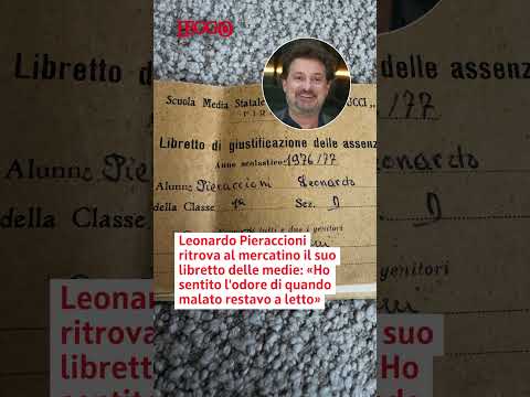 Video Leonardo Pieraccioni ritrova in un mercatino il libretto delle giustificazioni delle medie