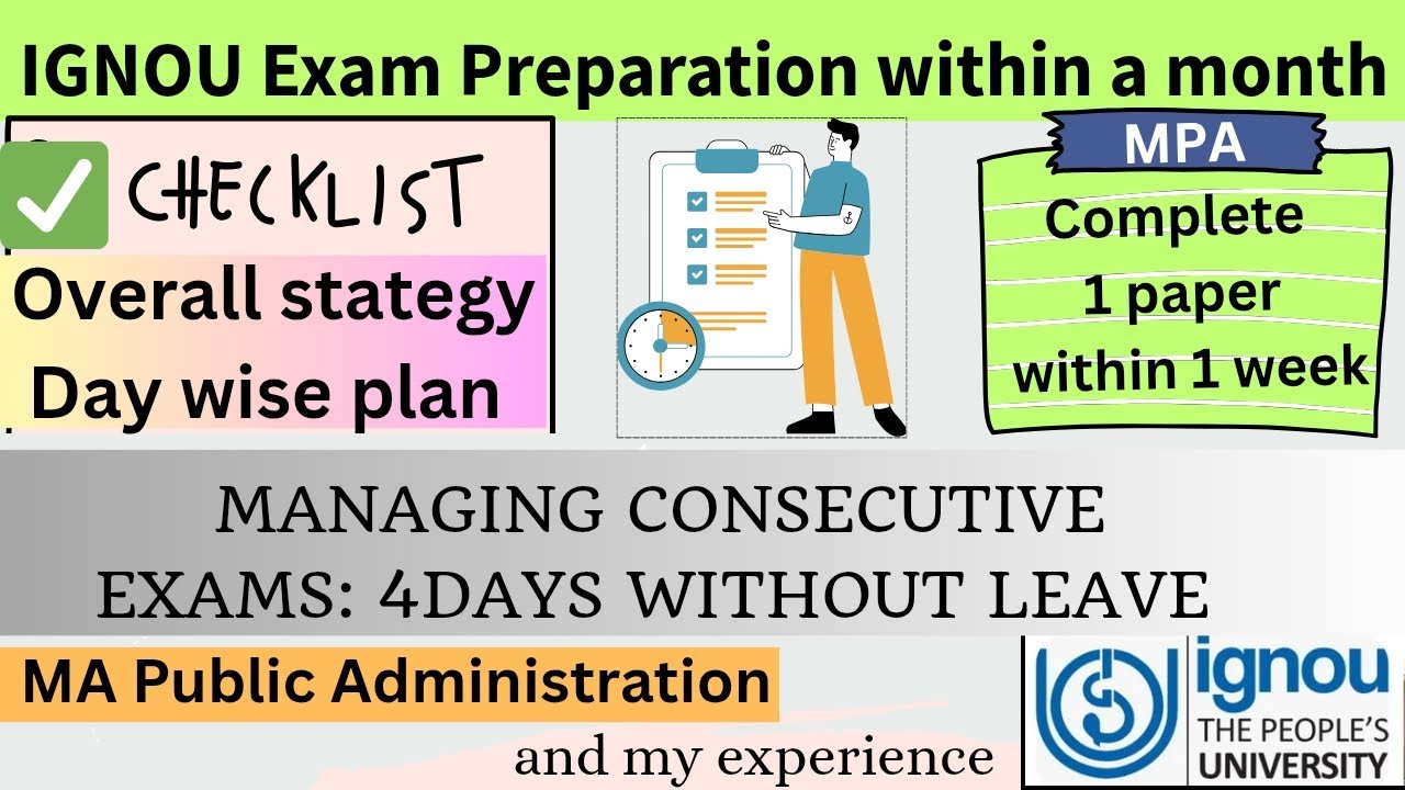 IGNOU exam preparation: within 1month | Day wise Plan | Complete Strategy | MA Public Administration