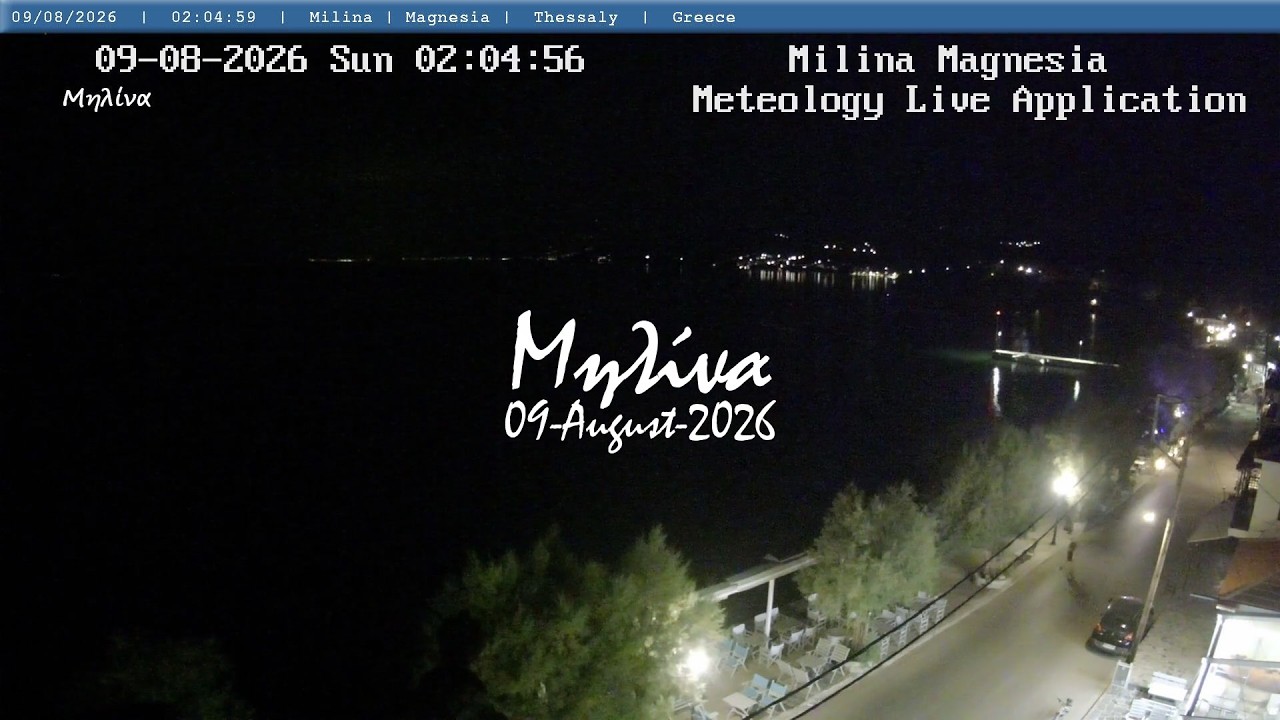 🌊 09-August-2026, Μηλίνα Πηλίου Live, Timelapses.gr 🇬🇷