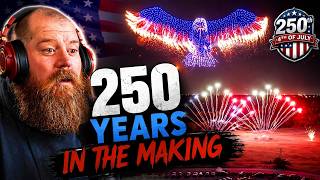 Aussie Reacts To 2,500 Drones Fourth Of July Drone Show For Americas 250Th