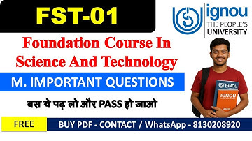 IGNOU FST-001 Solved Assignments 2025-26 | Solved Answers In English | 100% Pass
