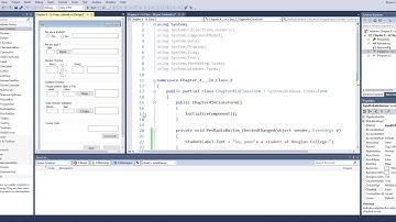 C#   Chapter 4   Making Decisions   Part 5   Are You a Student swf