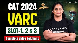 CAT 2024 VARC Slots 1, 2, 3 Complete Video Solutions | CAT 2024 PYQ Solutions with Sayali Ma’am