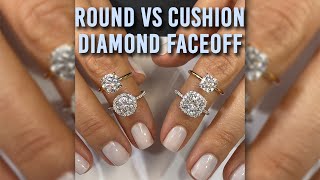 Diamond Face-Off Cushion VS Round Diamonds: Lauren B IGTV Series