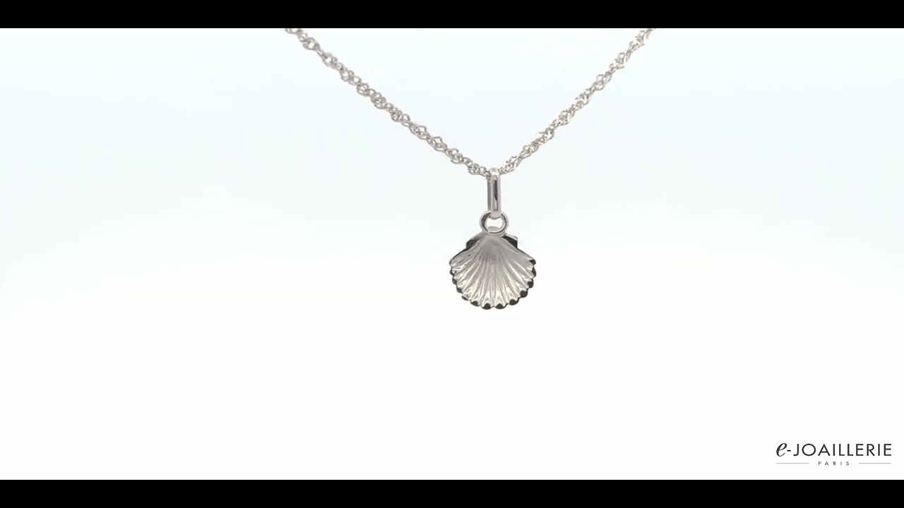 Pendentif En Or Jaune 18 Carats – Coquillage Saint-Jacques, Bijou Unisexe Cozzi Gioielli Neuf